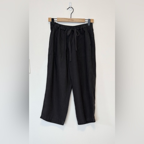 Eileen Fisher organic linen cropped pants , sz : medium petite - Picture 1 of 6